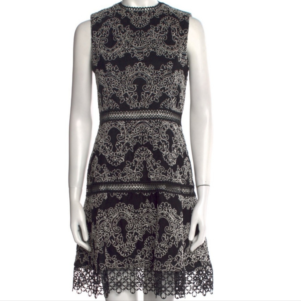Alexis Lace Pattern Mini Dress